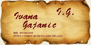 Ivana Gajanić vizit kartica
